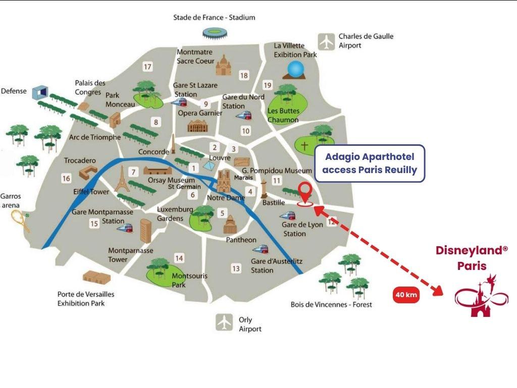 Adagio access Paris Reuilly afstand Disney en Parijs