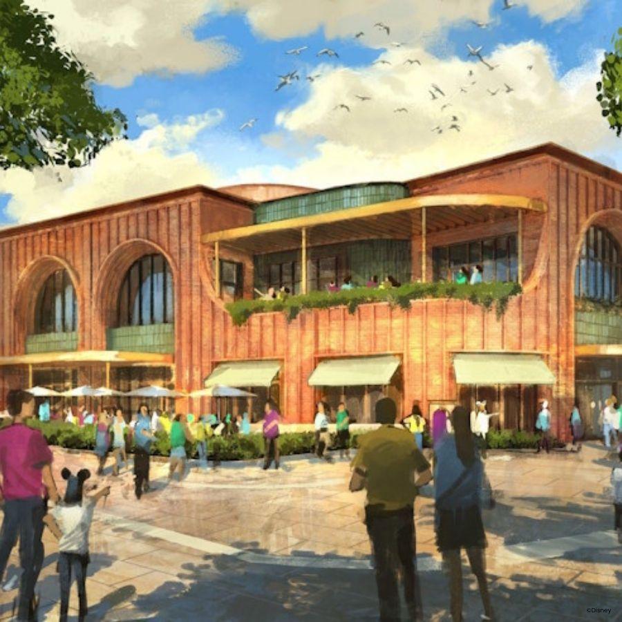 Schets van het nieuwe Italiaanse restaurant Casa Giulia in Disney Village 