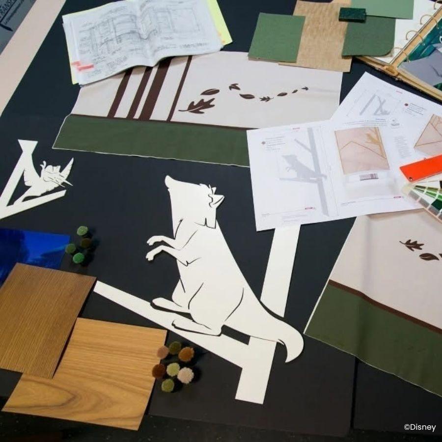 Details van de decoratie en inspiratie voor de renovatie van Disney Sequoia Lodge